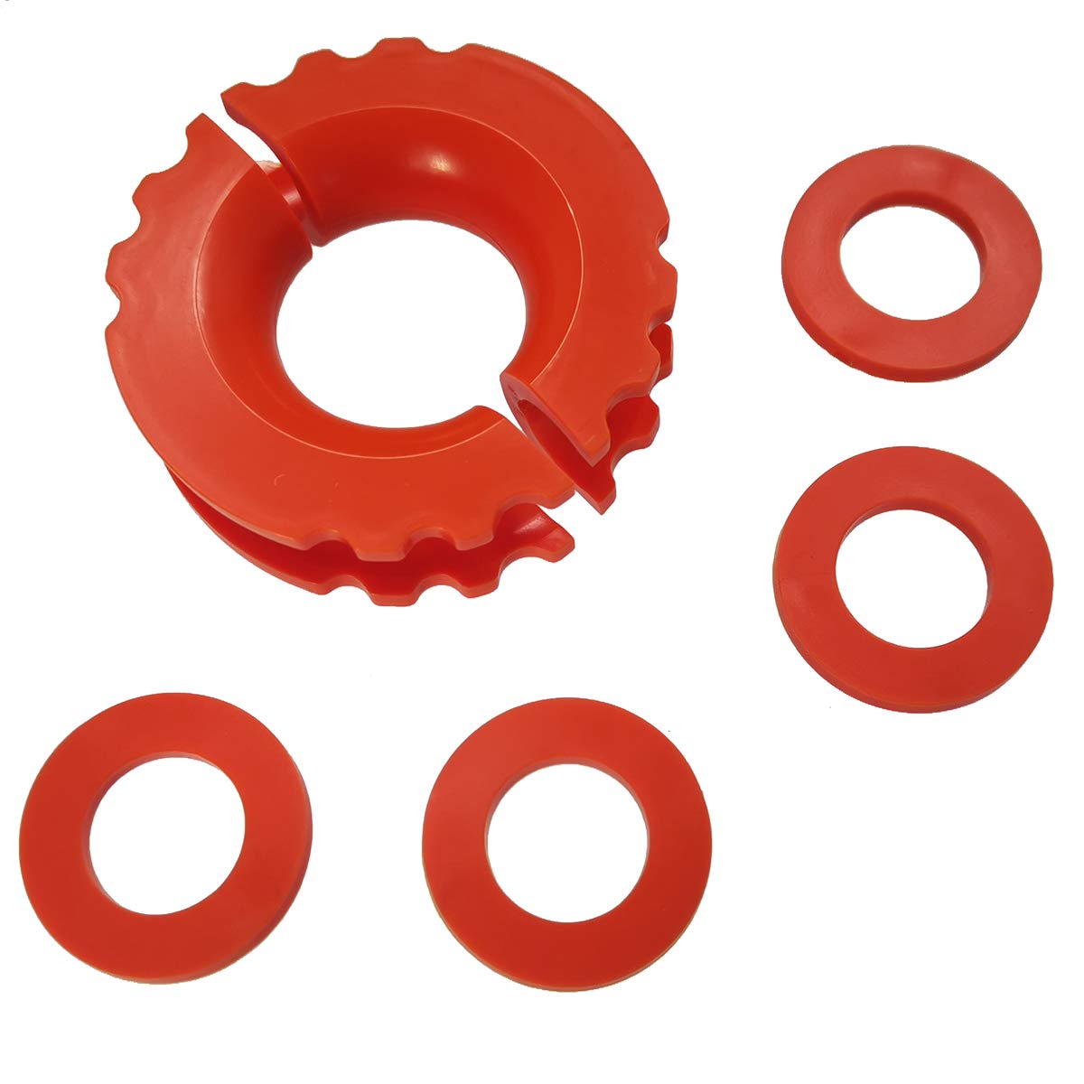 Pack Of 2 D-Ring Shackle Isolators With 4 Pieces Washer For 0.75 Inch Shackle Gear Design D-Ring Isolators Fits Standard 3/4'' S